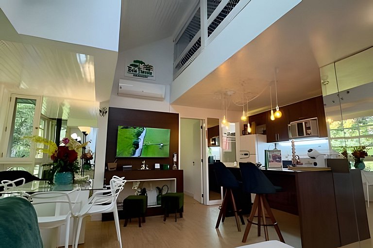 Apto Familiar|7 hospedes|2Q|Condominio|Lareira