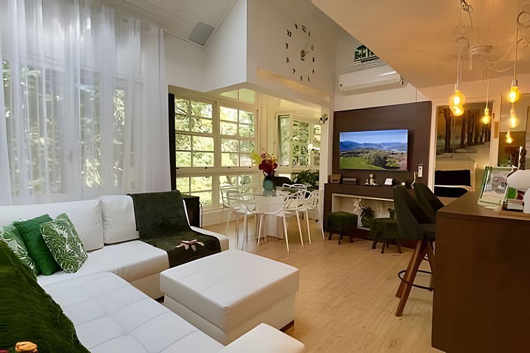 Apto Familiar|7 hospedes|2Q|Condominio|Lareira