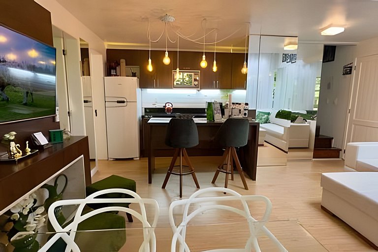 Apto Familiar|7 hospedes|2Q|Condominio|Lareira