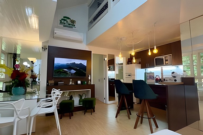 Apto Familiar|7 hospedes|2Q|Condominio|Lareira