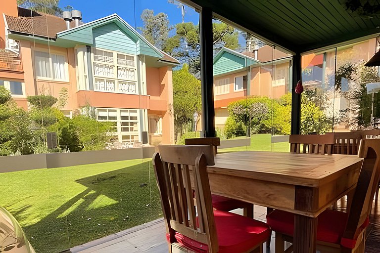 Apart 500 m Lago Negro |Vista Jardim | Lareira