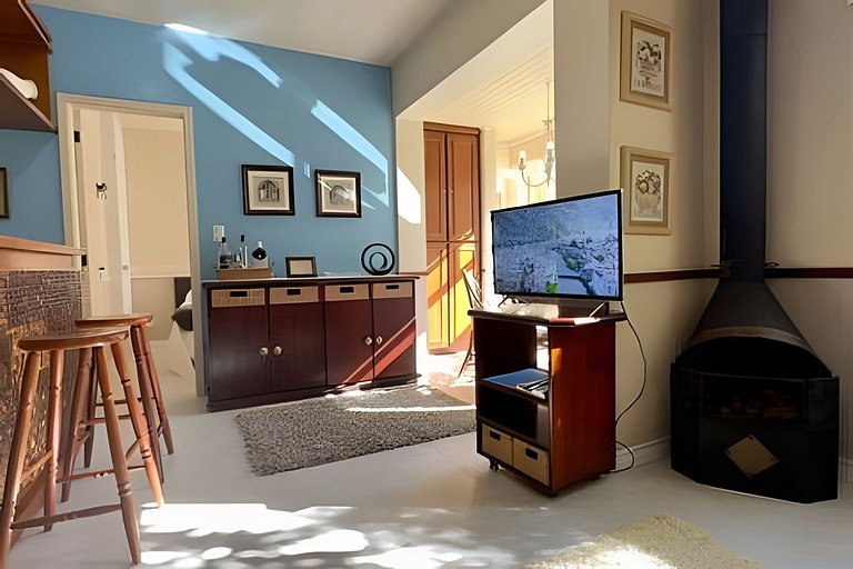 Apart 500 m Lago Negro |Vista Jardim | Lareira