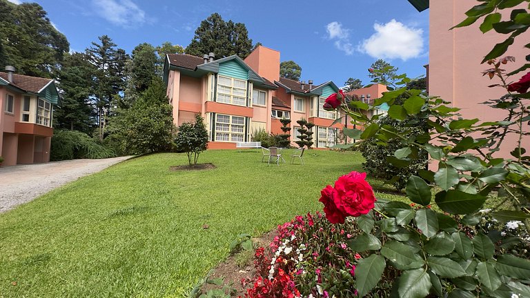 Apto Familiar|7 hospedes|2Q|Condominio|Lareira